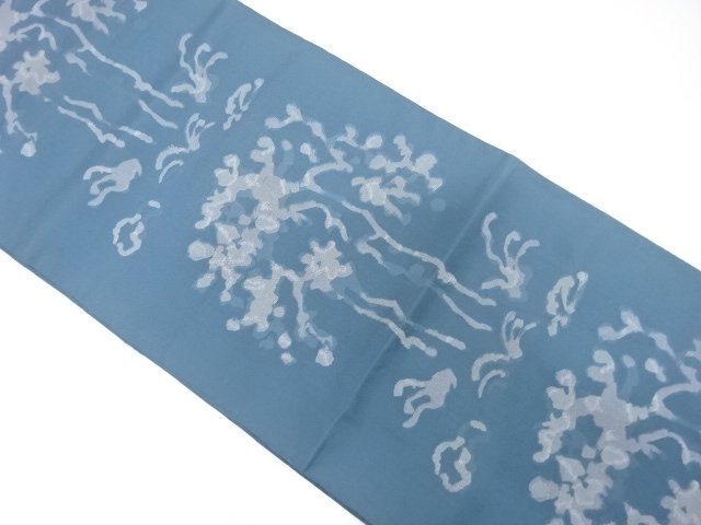 JAPANESE KIMONO / ANTIQUE FUKURO OBI / SILK / WOVEN ABSTRACT FLORAL PLANTS